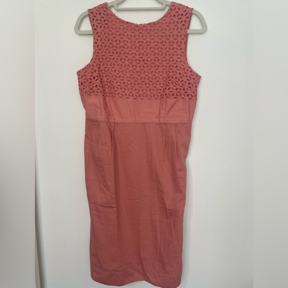 Summer coral Pink Sleeveless Midi Dress Womens 10